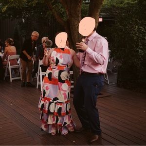 Halter multicolor maxi dress